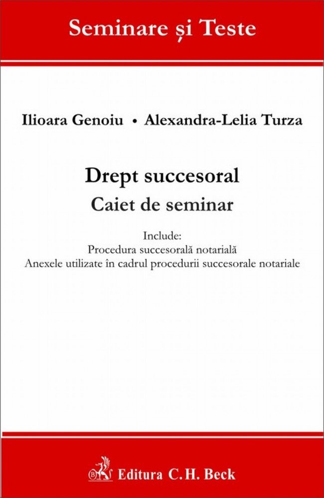 Imagine Drept succesoral. Caiet de seminar