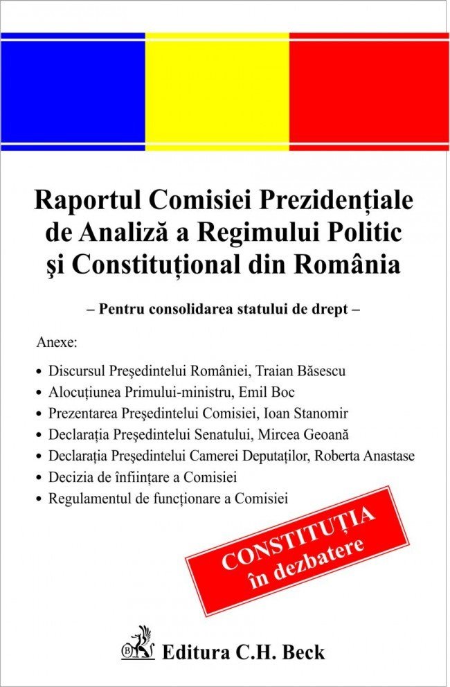 Imagine Raportul Comisiei Prezidentiale de Analiza a Regimului Politic si Constitutional din Romania