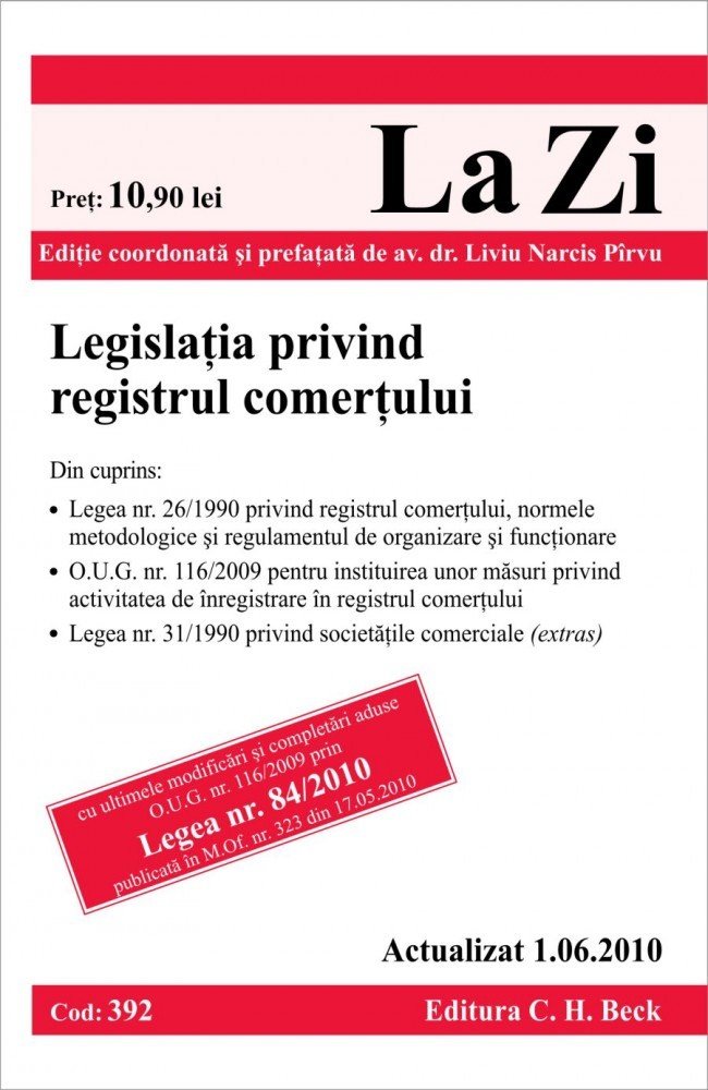 Imagine Legislatia privind registrul comertului