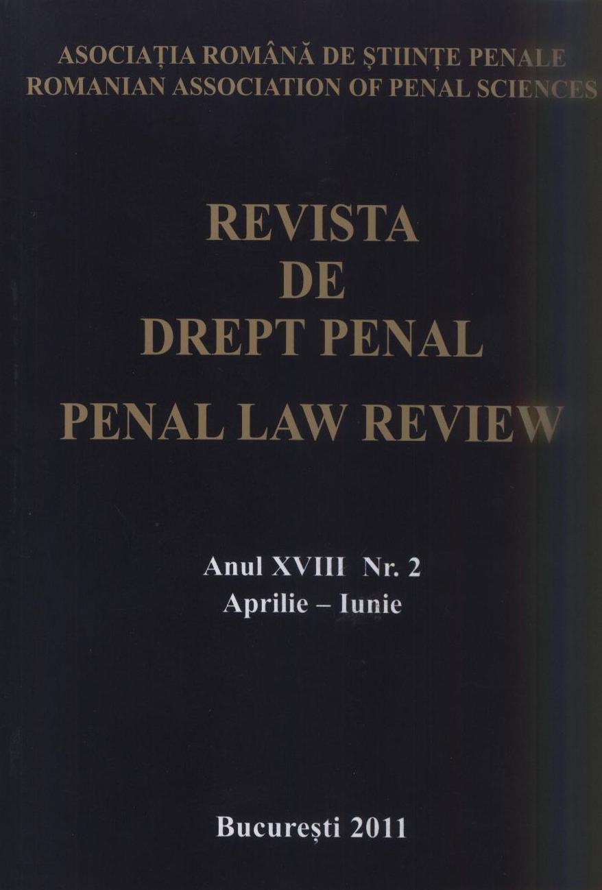 Imagine Revista de drept penal, Nr. 2/2011