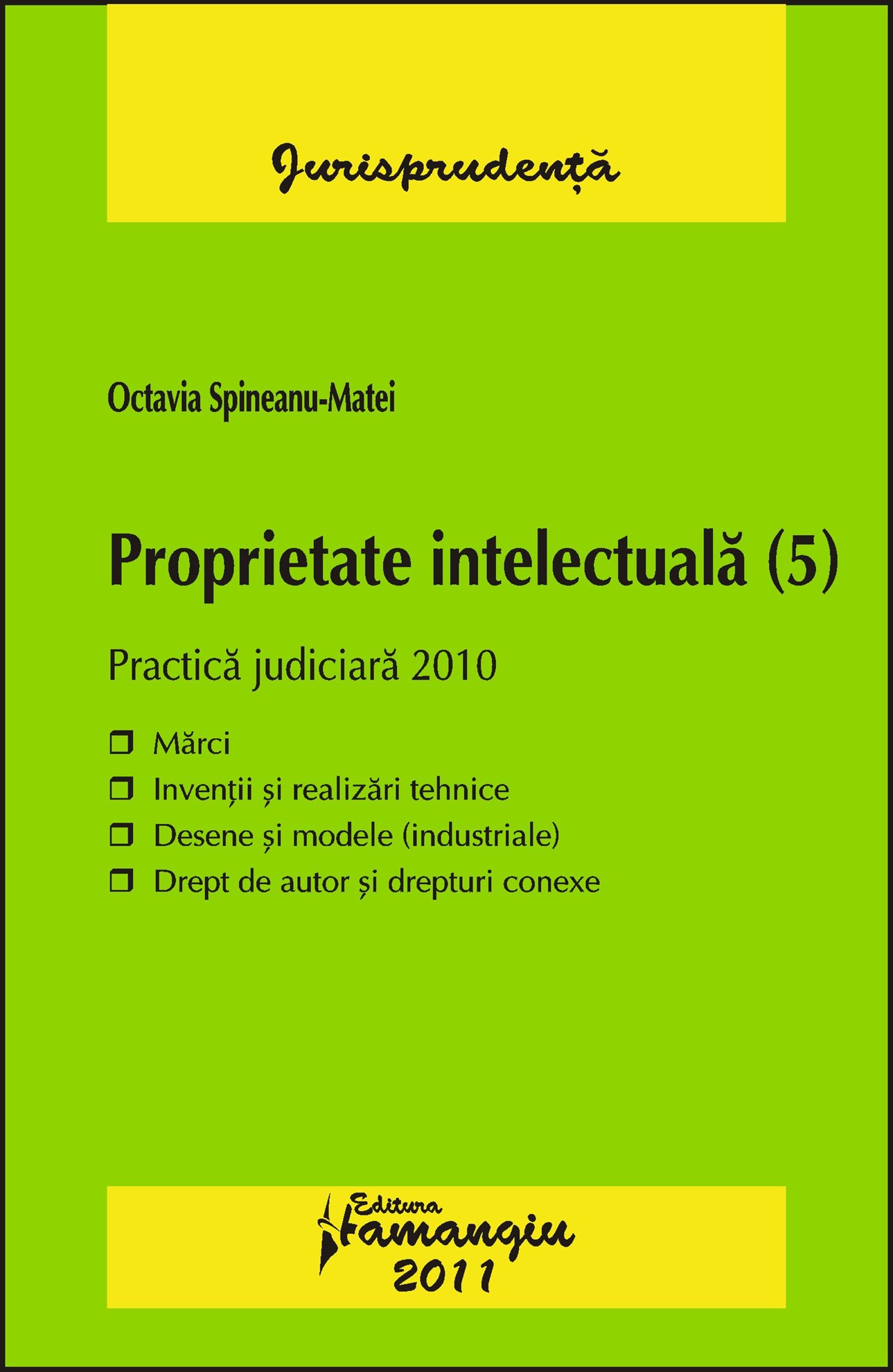 Imagine Proprietate intelectuala. Practica judiciara Vol. V