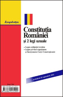Imagine Constitutia Romaniei si 2 legi uzuale. Actualizat 20 septembrie 2011