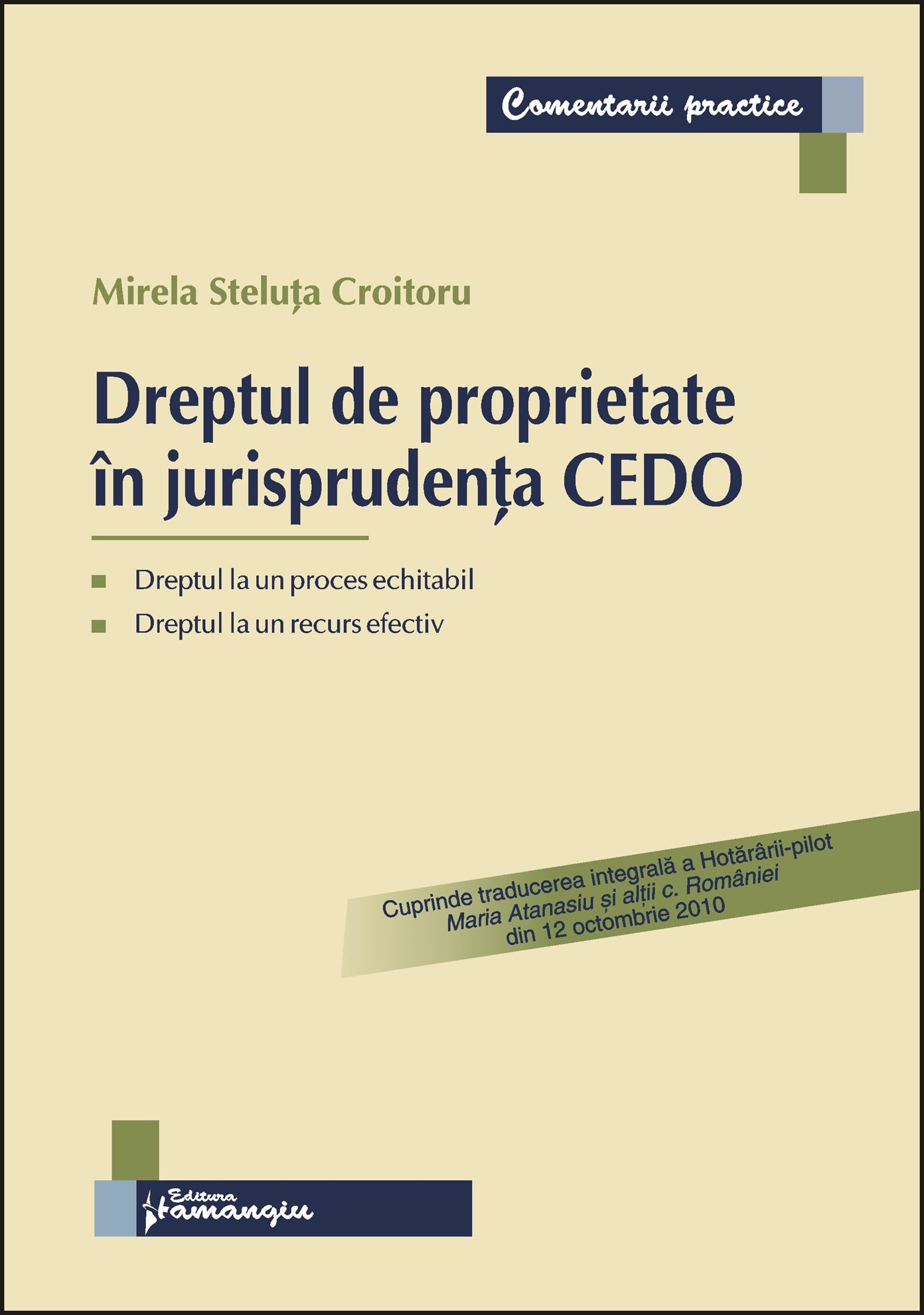 Imagine Dreptul de proprietate in jurisprudenta CEDO*