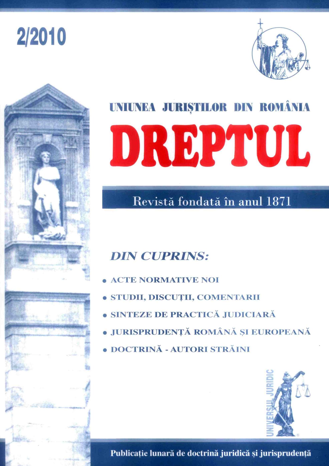 Imagine Revista Dreptul, Nr. 2/2010