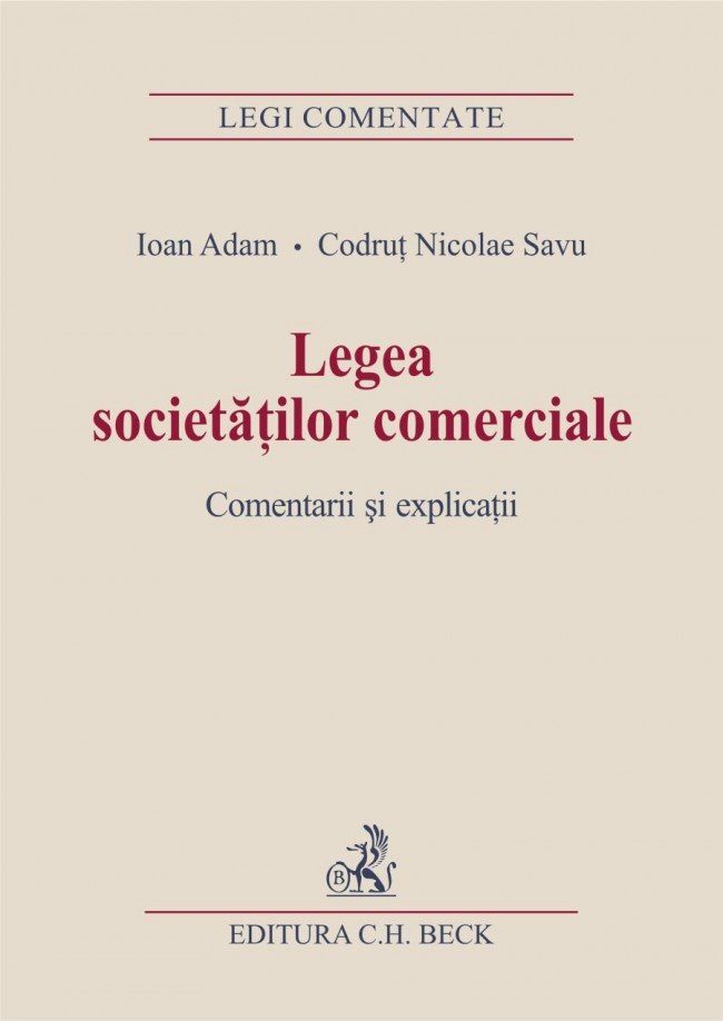 Imagine Legea societatilor comerciale. Comentarii si explicatii