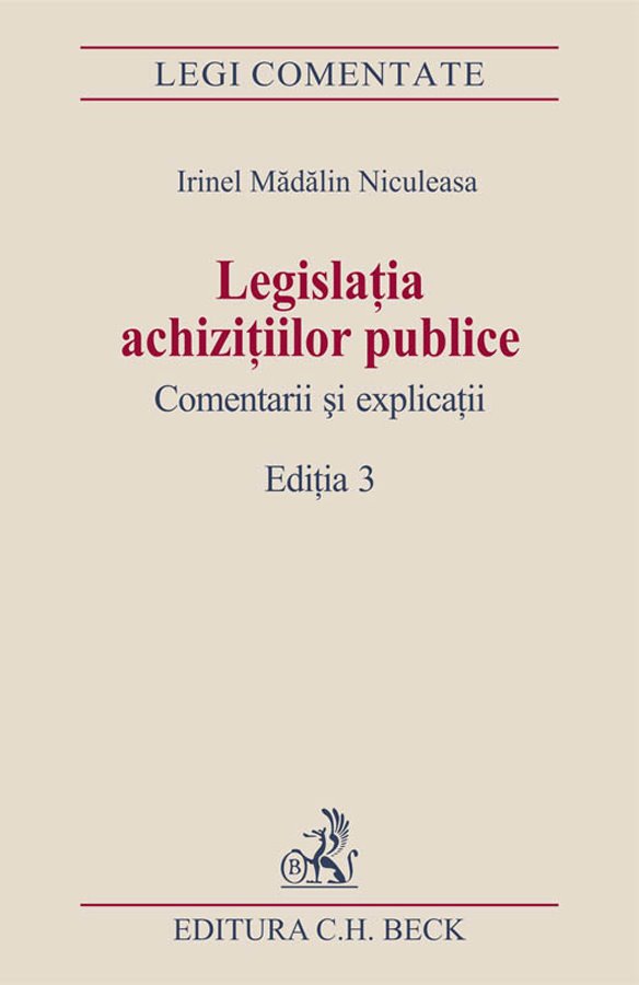 Imagine Legislatia achizitiilor publice. Comentarii si explicatii