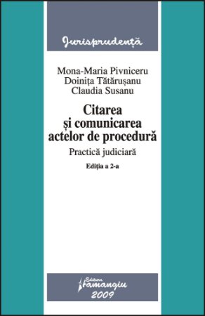 Imagine Citarea si comunicarea actelor de procedura. Practica judiciara ed. 2