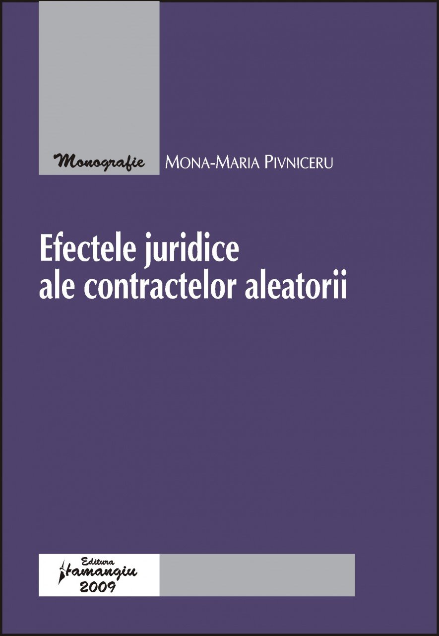 Imagine Efectele juridice ale contractelor aleatorii