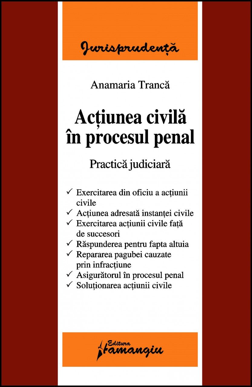 Imagine Actiunea civila in procesul penal. Practica judiciara