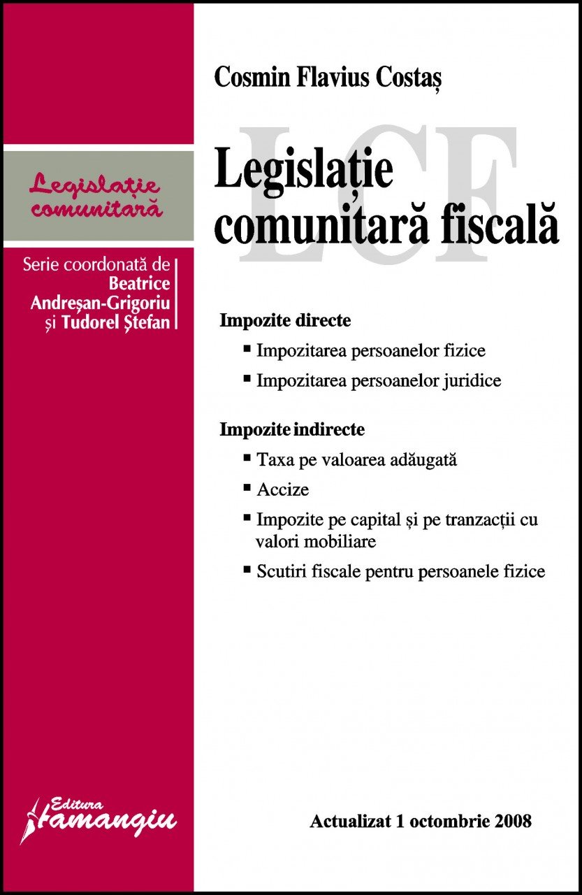 Imagine Legislatie comunitara fiscala 1.10.2008