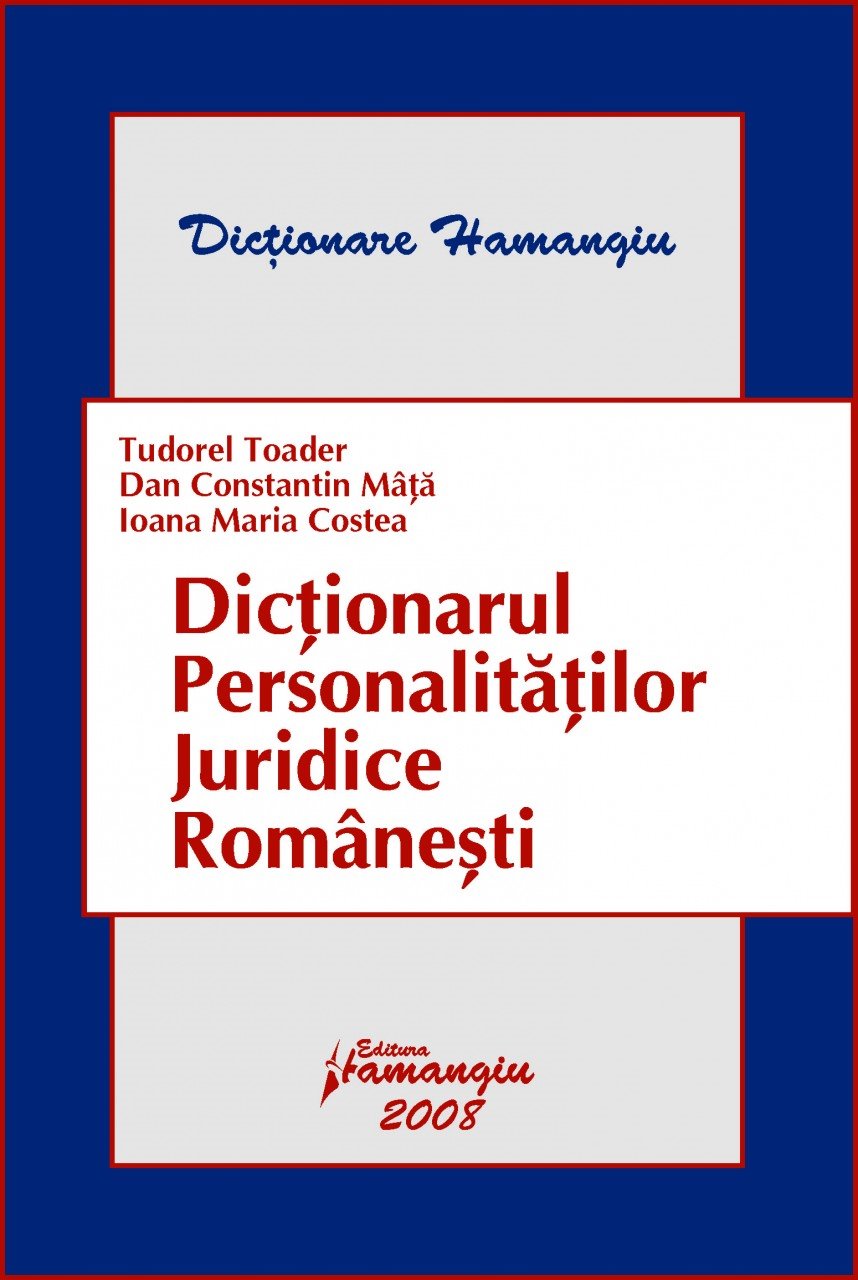 Imagine Dictionarul personalitatilor juridice Romanesti