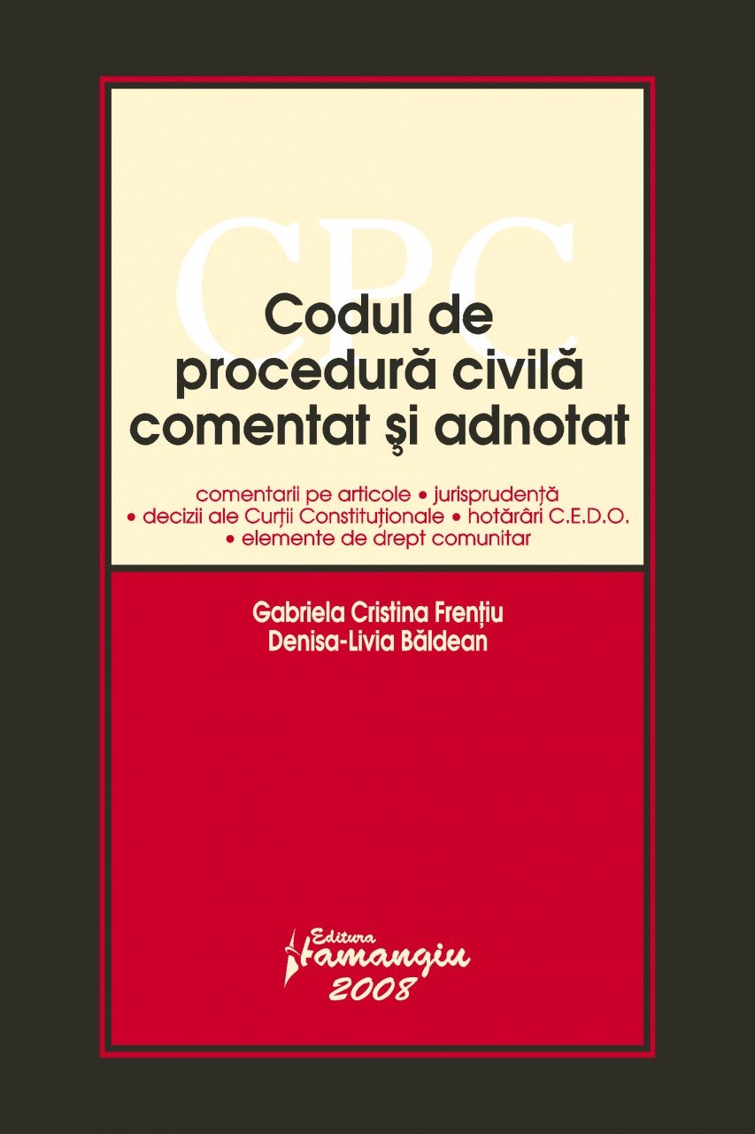 Imagine Codul de procedura civila comentat si adnotat
