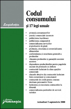 Imagine Codul consumului si 17 legi uzuale, 5.09.2008