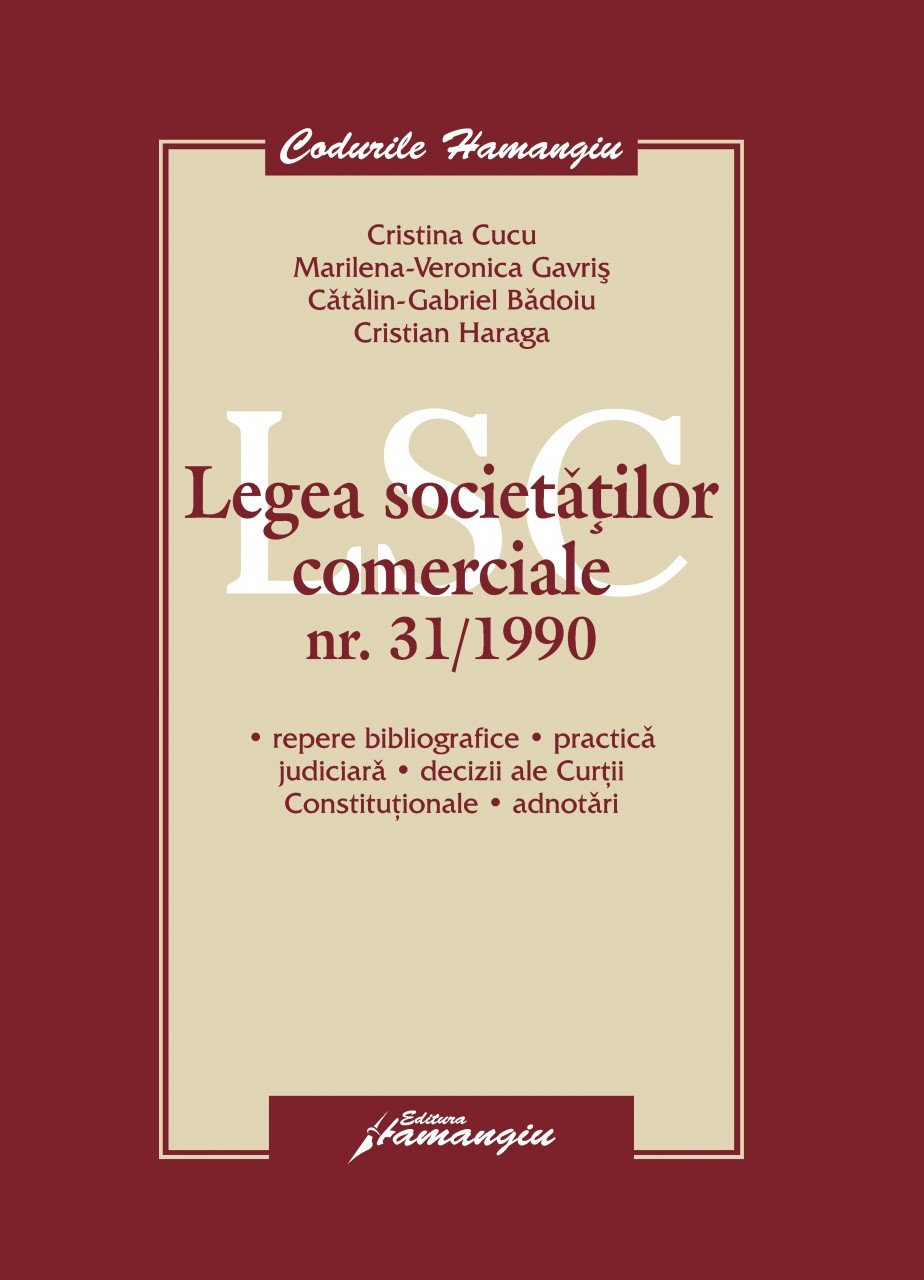 Imagine Legea societatilor comerciale adnotata