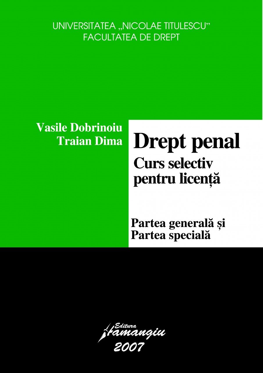 Imagine Drept penal. Curs selectiv licenta