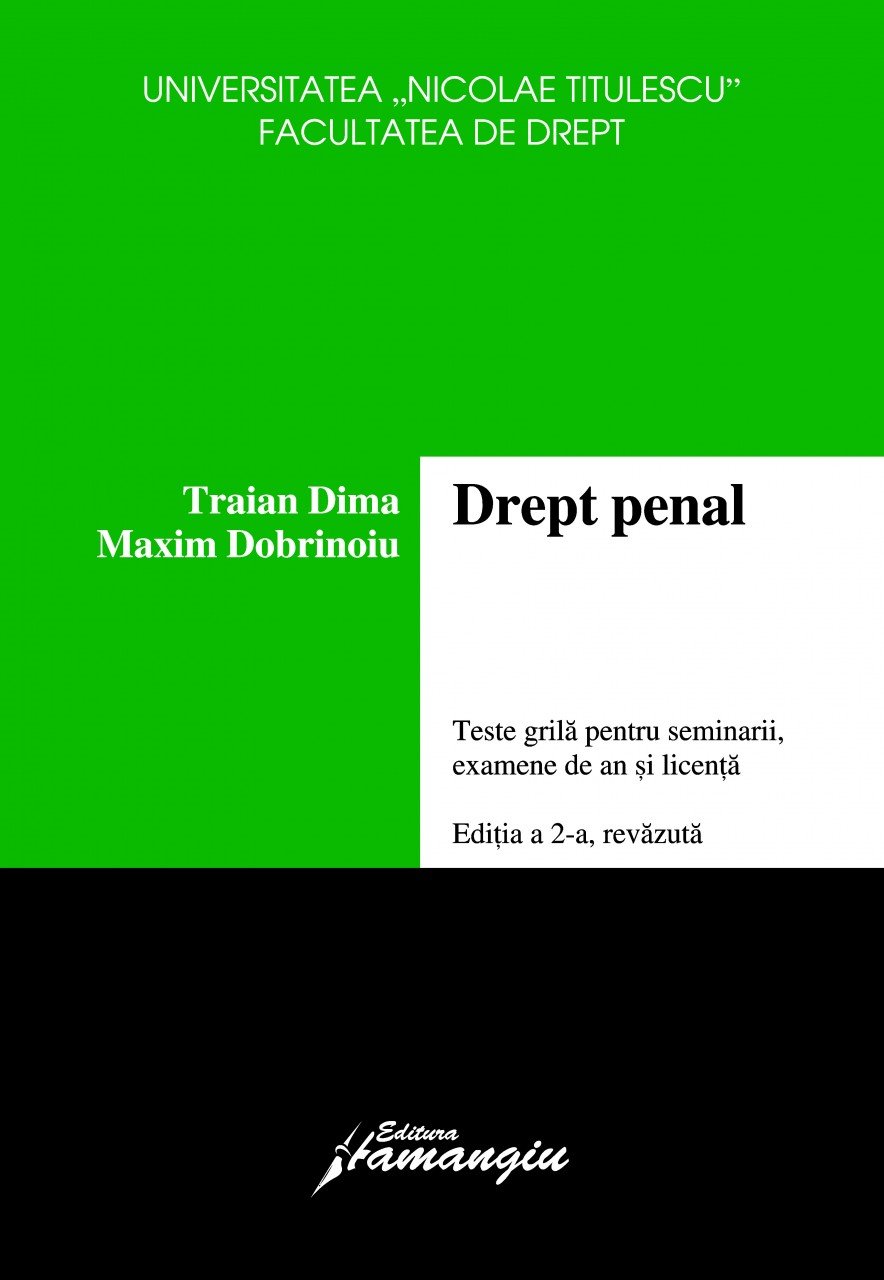 Imagine Drept penal. Teste grila pentru seminarii