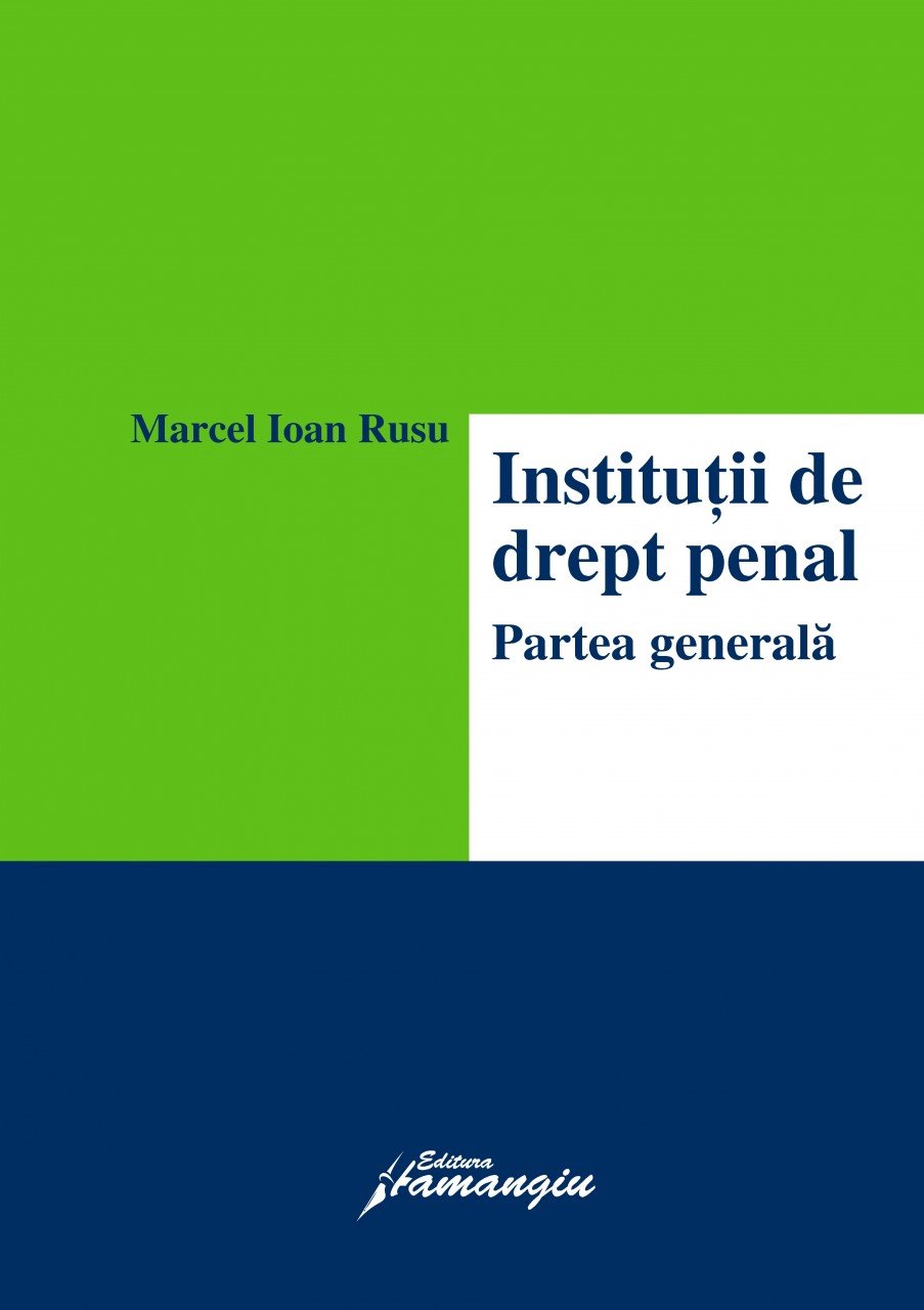 Imagine Institutii de drept penal. Partea generala