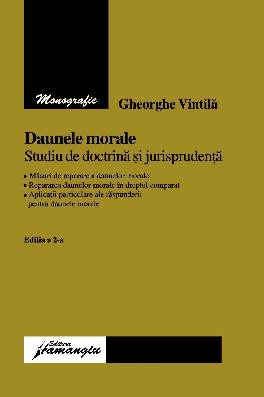 Imagine Daunele morale. Studiu de doctrina si jurisprudenta