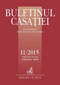 Buletinul Casatiei, nr. 11/2015