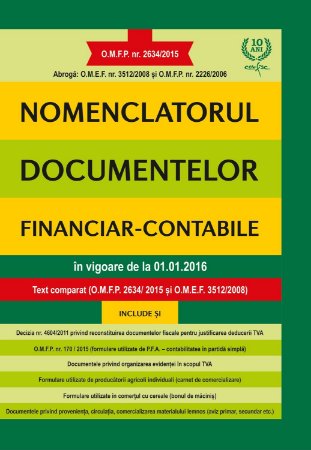 Nomenclatorul documentelor financiar – contabile