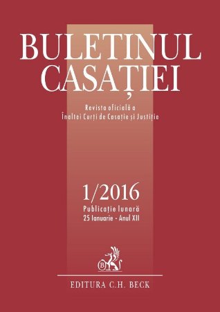 Buletinul Casatiei nr. 1-2016