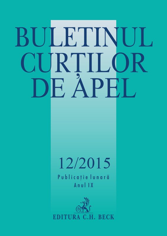 Buletinul Curtilor de Apel nr. 12-2015