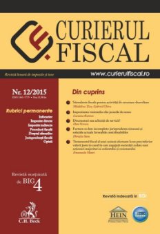Curierul Fiscal Nr. 12/2015