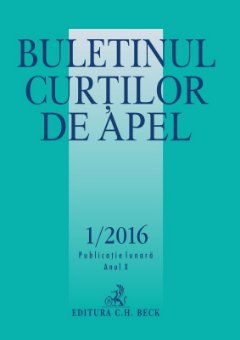 Buletinul Curtilor de Apel nr. 1-2016