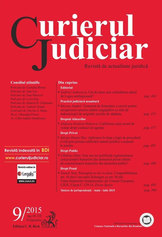 Curierul Judiciar Nr. 9-2015