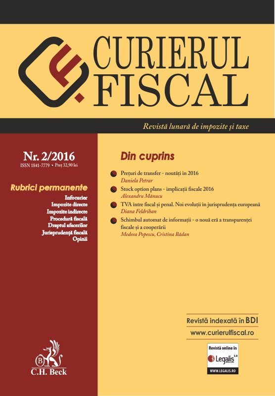Curierul Fiscal Nr. 2/2016