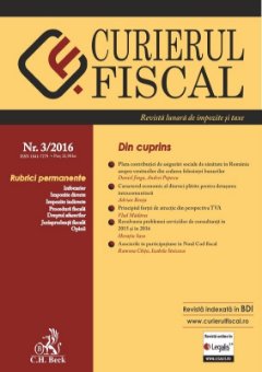 Curierul Fiscal Nr. 3/2016