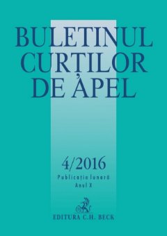 Buletinul Curtilor de Apel nr. 4-2016