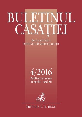 Buletinul Casatiei, nr. 4-2016