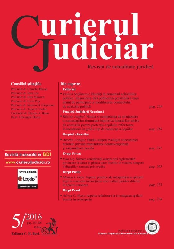 Curierul judiciar nr. 5-2016