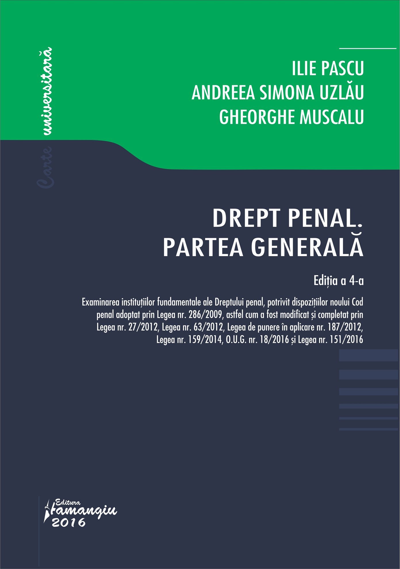 Drept penal Partea Generala_ed 4_Pascu, Uzlau, Muscalu