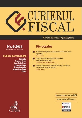 Curierul Fiscal Nr 6-2016