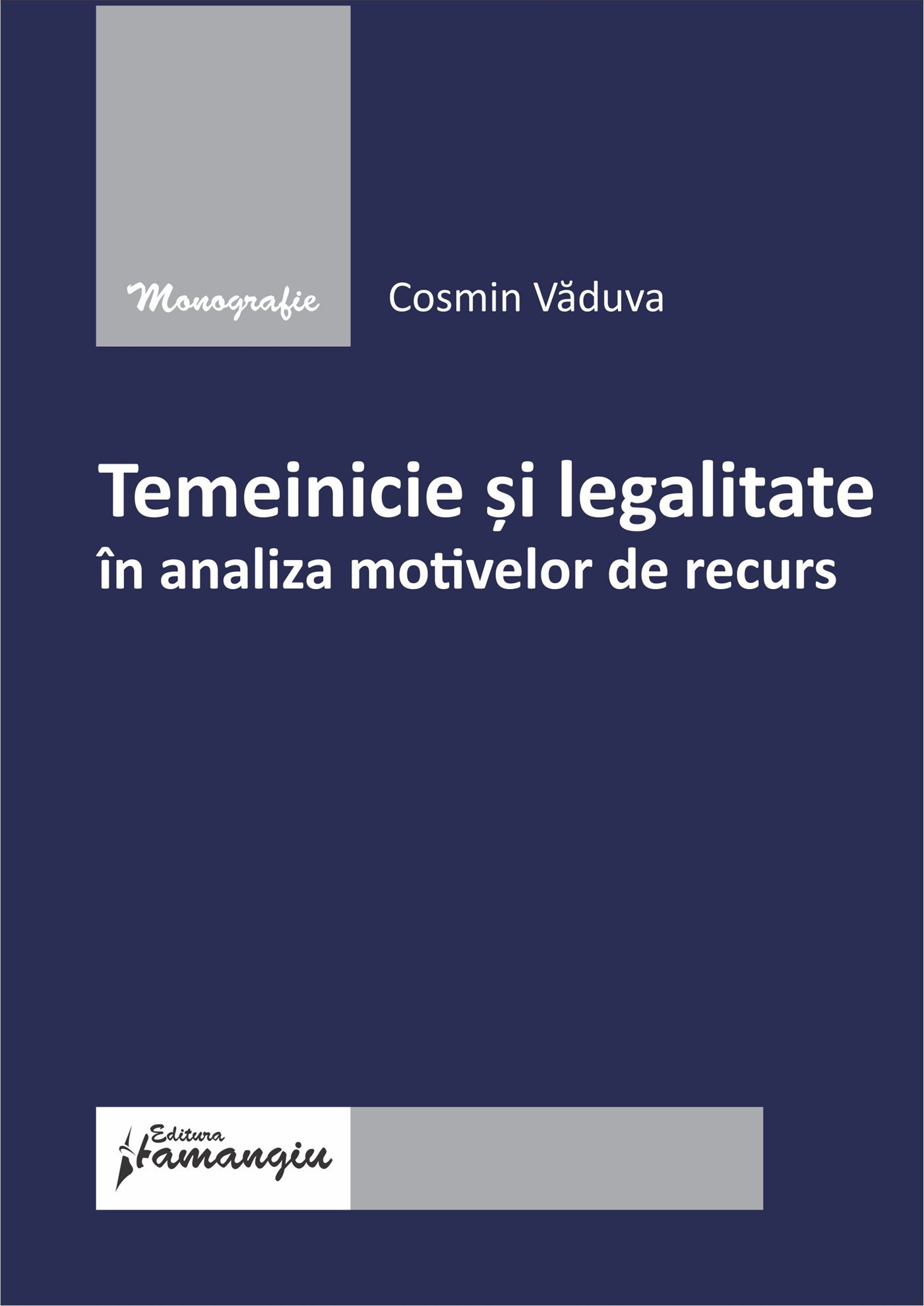 Temeinicie si legalitate in analiza motivelor de recurs - Vaduva