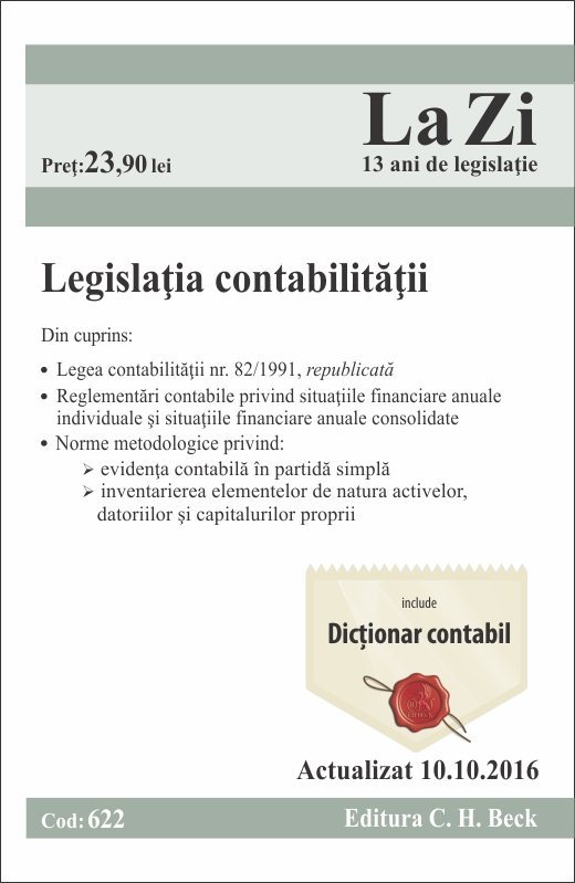 Legislatia contabilitatii. Actualizat 10 octombrie 2016