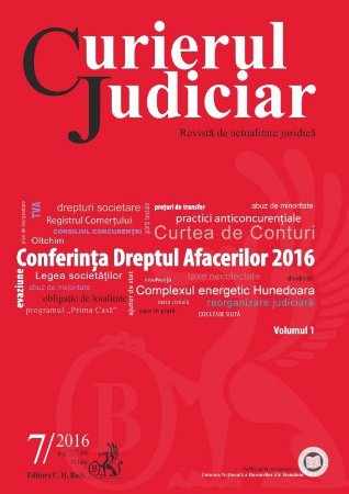 Curierul Judiciar, Nr. 7/2016