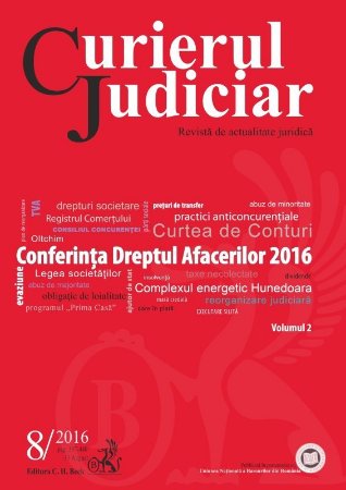 Curierul Judiciar, Nr. 8/2016