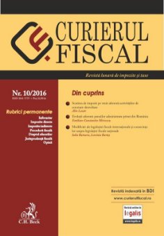 Curierul Fiscal Nr. 10-2016
