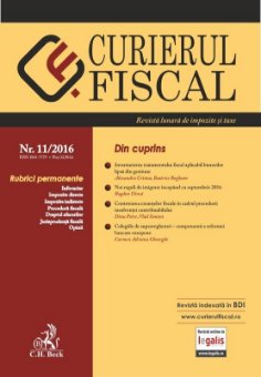 Curierul Fiscal Nr. 11/2016