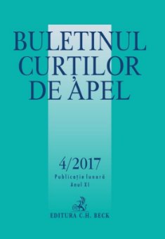 Buletinul Curtilor de Apel nr. 4/2017