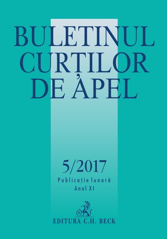 Buletinul Curtilor de Apel nr. 5/2017