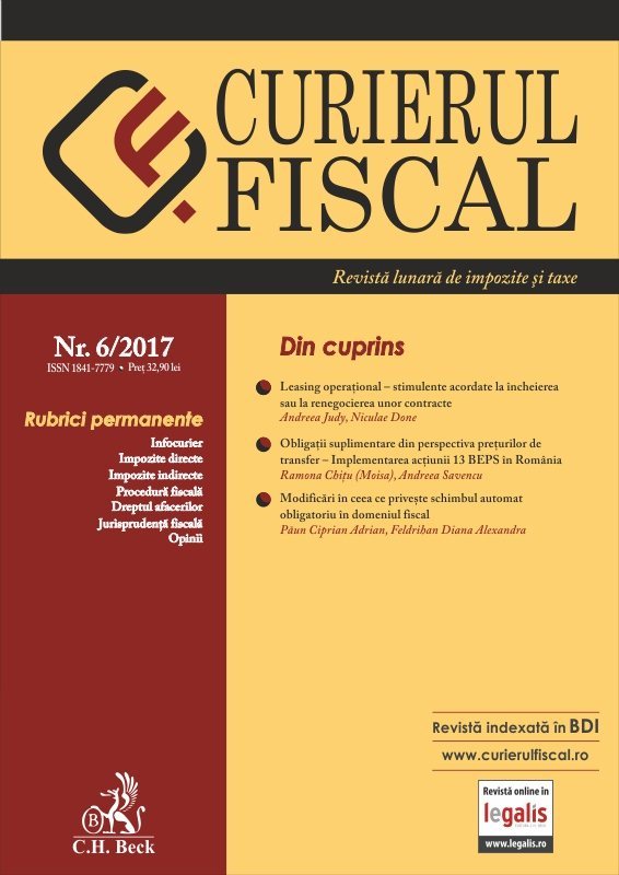 Curierul Fiscal Nr. 6/2017