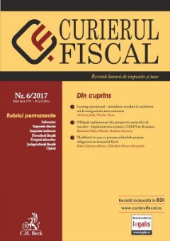 Curierul Fiscal Nr. 6/2017