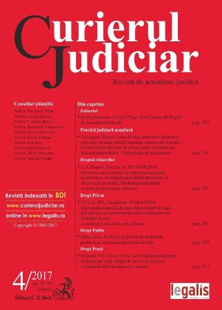 Curierul Judiciar, Nr. 4-2017