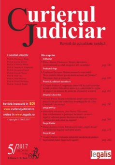Curierul Judiciar, Nr. 5-2017