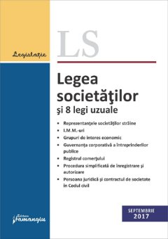 Legea societatilor si 8 legi uzuale - actualizat 15 septembrie 2017