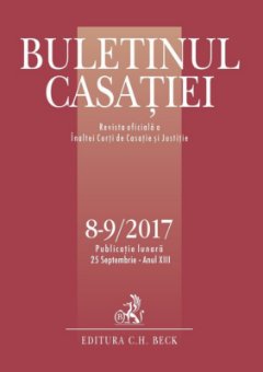 Buletinul Casatiei Nr. 8-9 - 2017